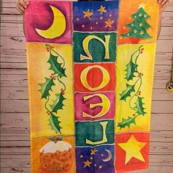 Wendy Darker Noel Christmas Outdoor Multicolored 39.5x28 Yard Flag - Picture 5 of 7